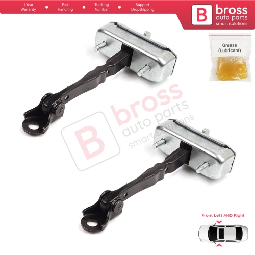 2 Pieces Front Door Stop Check Assy Limiter Strap for Toyota Auris MK1 E150 E15 2007-2012 68610-02111