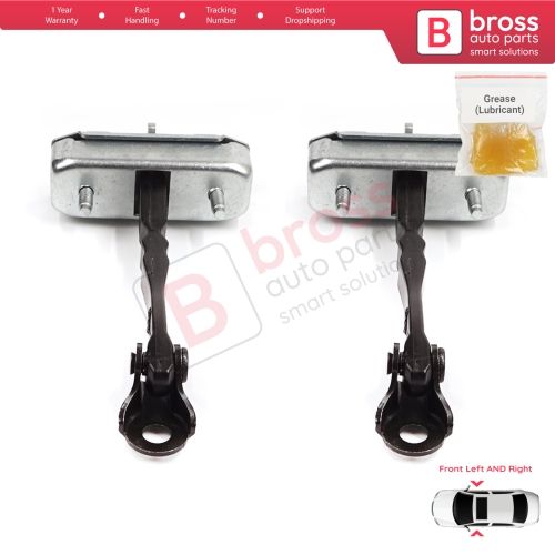2 Pieces Front Door Stop Check Assy Limiter Strap for Toyota Auris MK1 E150 E15 2007-2012 68610-02111