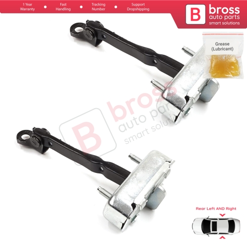 2 Pieces Rear Door Stop Check Assy Limiter Strap for Toyota Auris MK1 E150 E15 2007-2012 68630-02121