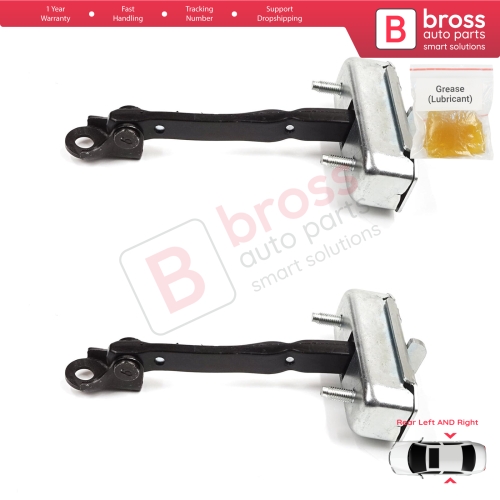 2 Pieces Rear Door Stop Check Assy Limiter Strap for Toyota Auris MK1 E150 E15 2007-2012 68630-02121