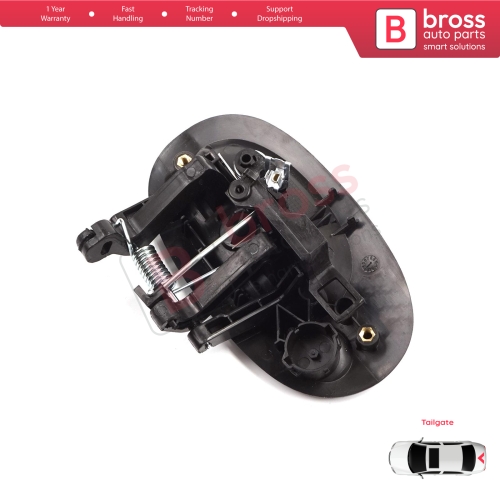 Rear Tailgate Exterior Door Opener Handle Black for Renault Kangoo KC Express FC Nissan Kubistar MK1 X76 8200153666