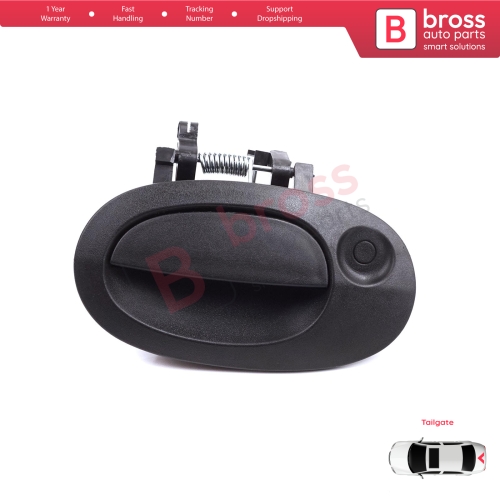 Rear Tailgate Exterior Door Opener Handle Black for Renault Kangoo KC Express FC Nissan Kubistar MK1 X76 8200153666