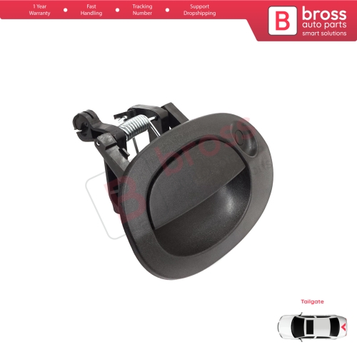 Rear Tailgate Exterior Door Opener Handle Black for Renault Kangoo KC Express FC Nissan Kubistar MK1 X76 8200153666
