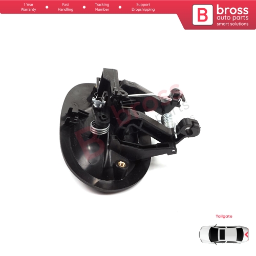 Rear Tailgate Exterior Door Opener Handle Black for Renault Kangoo KC Express FC Nissan Kubistar MK1 X76 8200153666