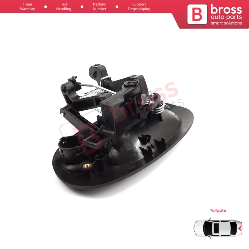 Rear Tailgate Exterior Door Opener Handle Black for Renault Kangoo KC Express FC Nissan Kubistar MK1 X76 8200153666