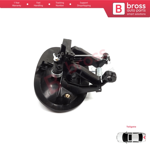 Rear Tailgate Exterior Door Opener Handle Black for Renault Kangoo KC Express FC Nissan Kubistar MK1 X76 8200153666