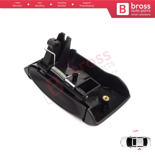 Left Side Sliding Door Exterior Opener Handle Black for Renault Kangoo KC Express FC Nissan Kubistar MK1 X76 8200107371