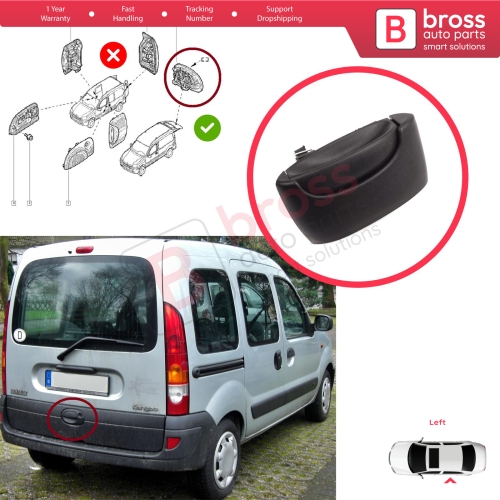 Left Side Sliding Door Exterior Opener Handle Black for Renault Kangoo KC Express FC Nissan Kubistar MK1 X76 8200107371