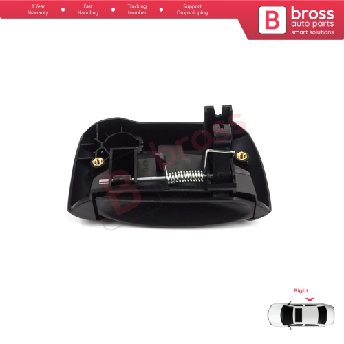 Right Side Sliding Door Exterior Opener Handle Black for Renault Kangoo KC Express FC Nissan Kubistar MK1 X76 8200107372