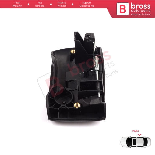 Right Side Sliding Door Exterior Opener Handle Black for Renault Kangoo KC Express FC Nissan Kubistar MK1 X76 8200107372