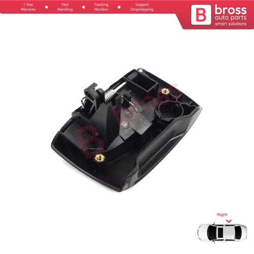 Right Side Sliding Door Exterior Opener Handle Black for Renault Kangoo KC Express FC Nissan Kubistar MK1 X76 8200107372