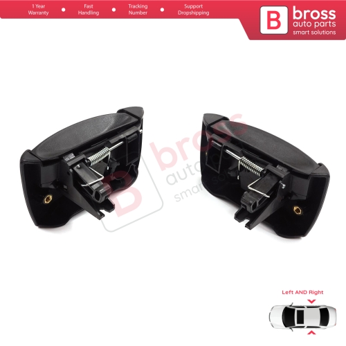 Left Right Side Sliding Door Exterior Opener Handle Black for Renault Kangoo KC Express FC Nissan Kubistar MK1 X76 8200107371 8200107372