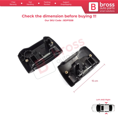 Left Right Side Sliding Door Exterior Opener Handle Black for Renault Kangoo KC Express FC Nissan Kubistar MK1 X76 8200107371 8200107372