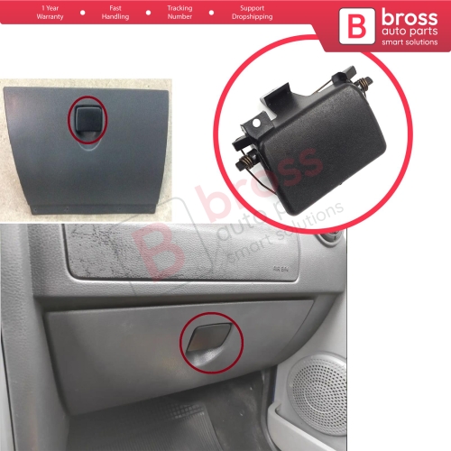 Glove Box Handle Button Opener Black for Renault Dacia Logan MK1 LS KS 2004-2008 Pre-Facelift 4/5-Door 6001548684