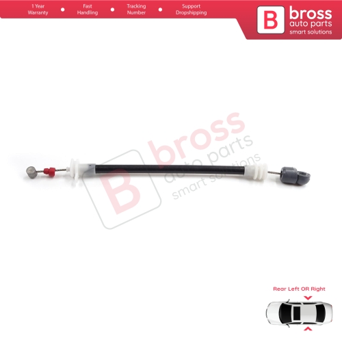 Rear Outer Door Handle Carrier Release Bowden Cable 220 mm For BMW X5 E53 2000-2006 51228243635 51228243636