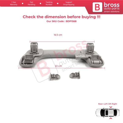 Rear Door Inner Roof Grab Handle Light Gray for Renault Megane 3 4 Scenic 3 Clio 4 Kadjar Captur  Master 3 Movano 739400011R