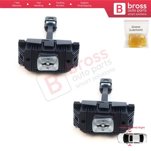 2 Pieces Front Door Stop Check Assy Limiter Strap for Toyota Avensis MK2 T25 2003-2008 6861005040