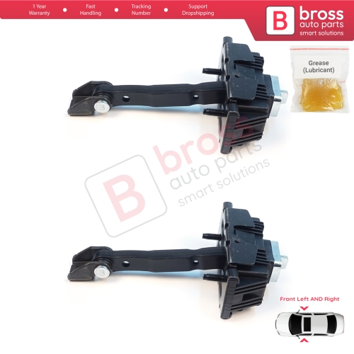 2 Pieces Front Door Stop Check Assy Limiter Strap for Toyota Avensis MK2 T25 2003-2008 6861005040