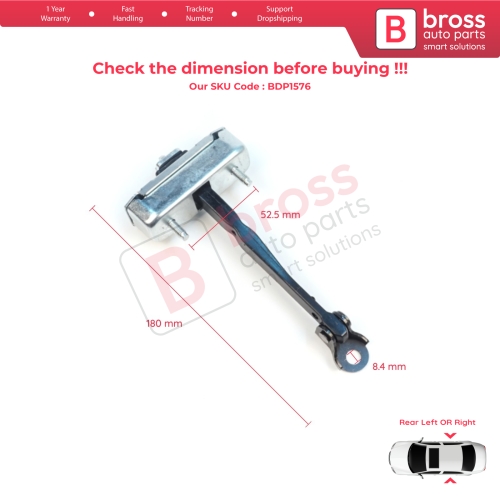 Rear Door Stop Check Assy Limiter Strap for Toyota Avensis MK3 T27 T270 2009-2018 6863005050