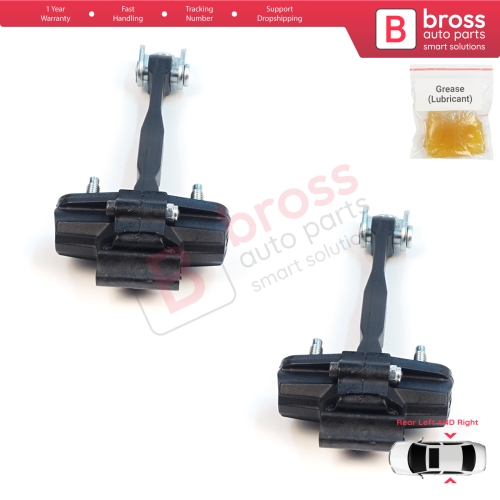 2 Pieces Rear Door Stop Check Assy Limiter Strap for Jeep Renegade BU B1 BV 2014-On 51953322