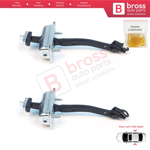 2 Pieces Rear Door Stop Check Assy Limiter Strap for Jeep Cherokee MK5 KL 2014-2023 K68103032AD
