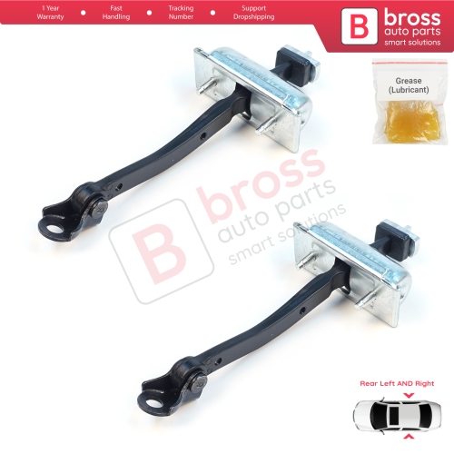 2 Pieces Rear Door Stop Check Assy Limiter Strap for Jeep Cherokee MK5 KL 2014-2023 K68103032AD