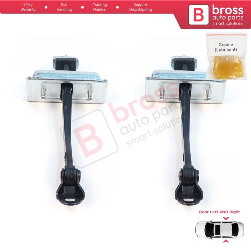 2 Pieces Rear Door Stop Check Assy Limiter Strap for Jeep Cherokee MK5 KL 2014-2023 K68103032AD