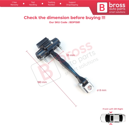 2 Pieces Front Door Stop Check Assy Limiter Strap for Jeep Compass MK2 MP/552 MP M6 MV M7 2017-On 68242951AB
