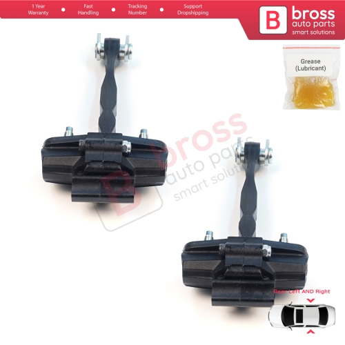 2 Pieces Rear Door Stop Check Assy Limiter Strap for Jeep Compass MK2 MP/552 MP M6 MV M7 2017-On 68243645AB