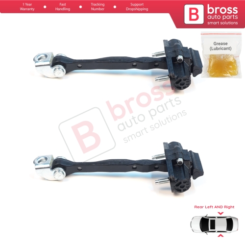 2 Pieces Rear Door Stop Check Assy Limiter Strap for Jeep Compass MK2 MP/552 MP M6 MV M7 2017-On 68243645AB