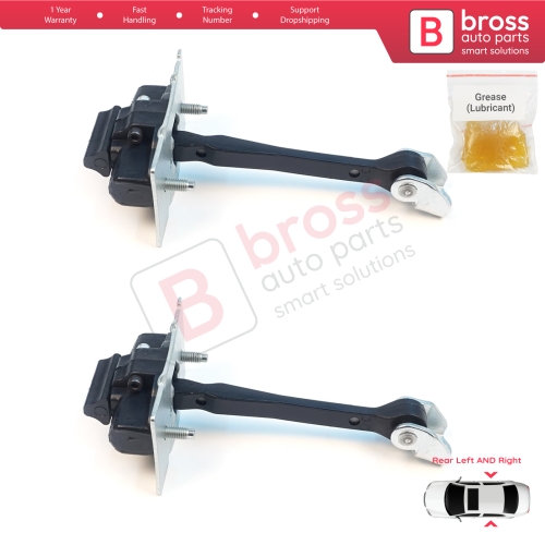 2 Pieces Rear Door Hinge Stop Check Strap Limiter for Citroen C Elysee Peugeot 301 9675207680