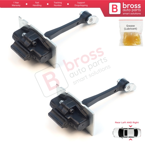 2 Pieces Rear Door Hinge Stop Check Strap Limiter for Citroen C Elysee Peugeot 301 9675207680