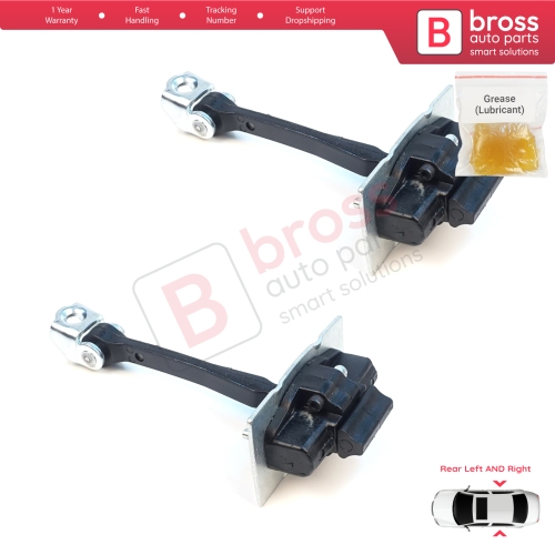 2 Pieces Rear Door Hinge Stop Check Strap Limiter for Citroen C Elysee Peugeot 301 9675207680