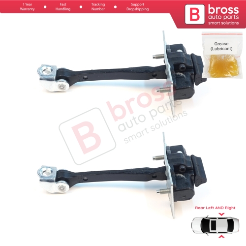 2 Pieces Rear Door Hinge Stop Check Strap Limiter for Citroen C Elysee Peugeot 301 9675207680