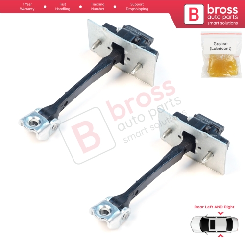 2 Pieces Rear Door Hinge Stop Check Strap Limiter for Citroen C Elysee Peugeot 301 9675207680