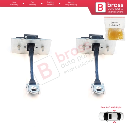 2 Pieces Rear Door Hinge Stop Check Strap Limiter for Citroen C Elysee Peugeot 301 9675207680