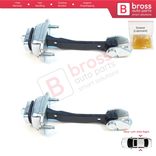 2 Pieces Rear Door Hinge Stop Check Strap Limiter for Peugeot 407 6D 6E 2004-2011 4/5-Door 9181K5