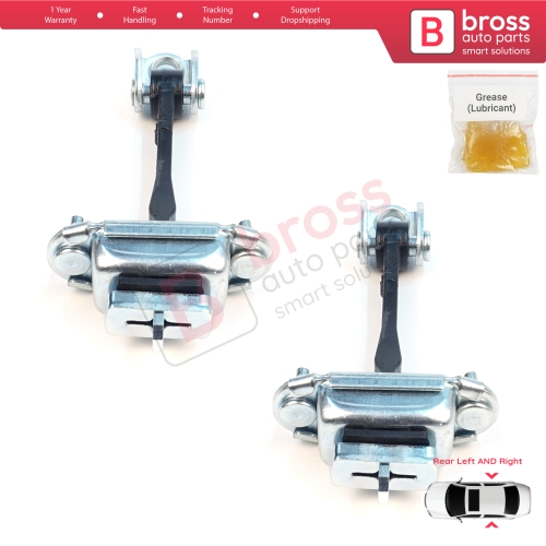 2 Pieces Rear Door Hinge Stop Check Strap Limiter for Peugeot 407 6D 6E 2004-2011 4/5-Door 9181K5
