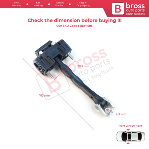 Front Door Hinge Stop Check Strap Limiter for Volvo S80 XC70 S60 MK2 V70 MK3 XC60 V60 MK1 31298466