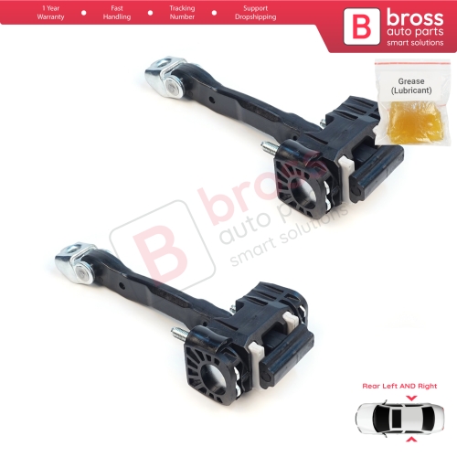 2 Pieces Rear Door Hinge Stop Check Strap Limiter for Volvo S40 MK2 544 V50 545 C30 533 31217751