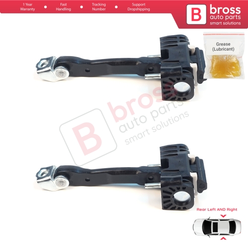 2 Pieces Rear Door Hinge Stop Check Strap Limiter for Volvo S40 MK2 544 V50 545 C30 533 31217751