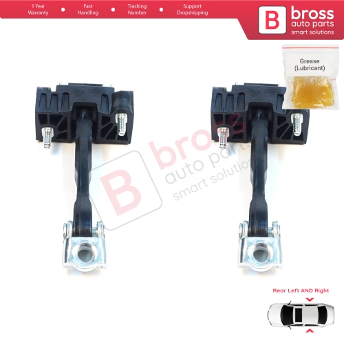 2 Pieces Rear Door Hinge Stop Check Strap Limiter for Volvo S40 MK2 544 V50 545 C30 533 31217751