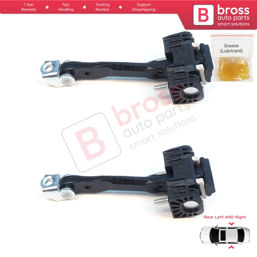 2 Pieces Rear Door Hinge Stop Check Strap Limiter for Volvo V70 MK2 S60 XC90 XC70 Cross Country MK1 31217752