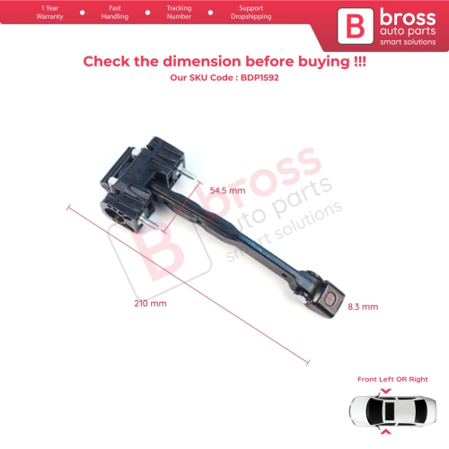 2 Pieces Front Door Hinge Stop Check Assy Limiter Strap for Mercedes C Class W206 S206 2021-On A2067209901