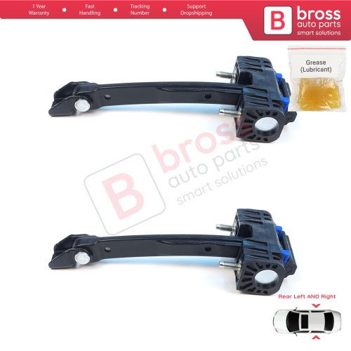 2 Pieces Rear Door Hinge Stop Check Assy Limiter Strap for Mercedes C Class W206 S206 2021-On A2067305802