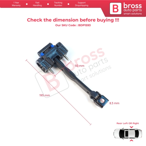 Rear Door Hinge Stop Check Assy Limiter Strap for Mercedes C Class W206 S206 2021-On A2067305802
