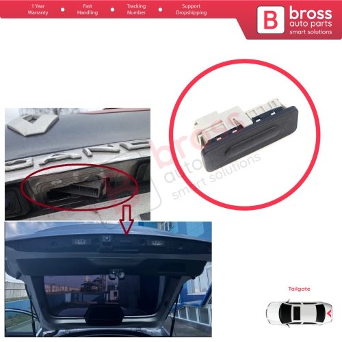 Rear Tailgate Lock Release Button for Renault Megane Scenic MK4 Clio 5 Captur 2 Twingo 3 Duster 2 Sandero Logan 2 3 906069264R