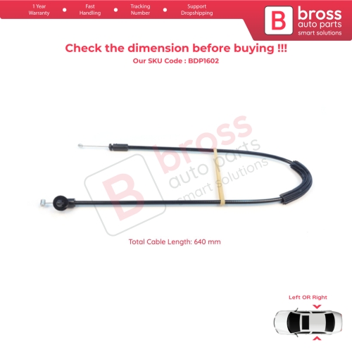 Side Sliding Door Lock Release Cable for Renault Kangoo MK1 KC Express FC Nissan Kubistar X76 8200182961