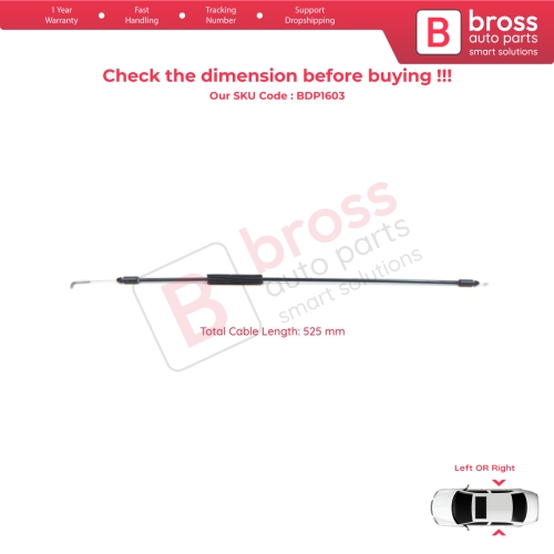 Side Sliding Door Lock Release Cable for Renault Master MK3 Opel Vauxhall Movano B Nissan NV400 826703236R 8200766635