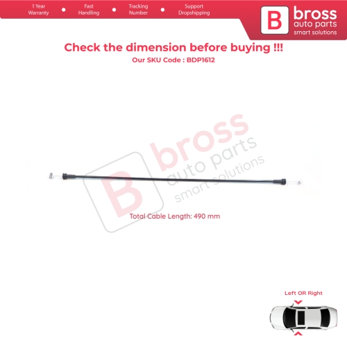 Front Cabin Door Handle Lock Release Cable for Scania Truck MK1 P G R T Series 2003-On 1498712